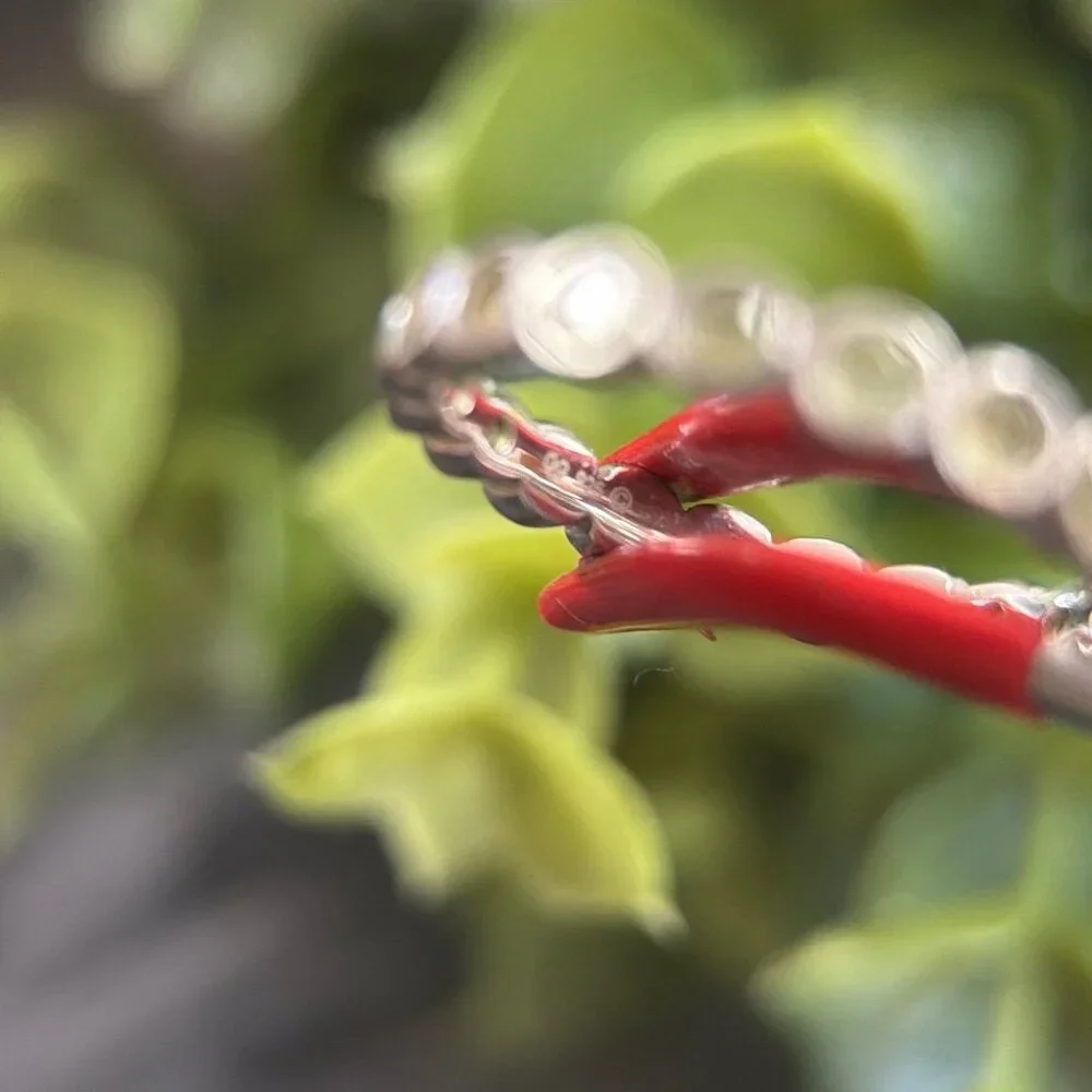Lovely Silver‎ 925 Eternity Peridot Ring